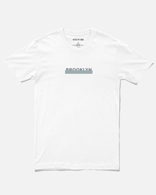 Brooklyn Bar Tee, White
