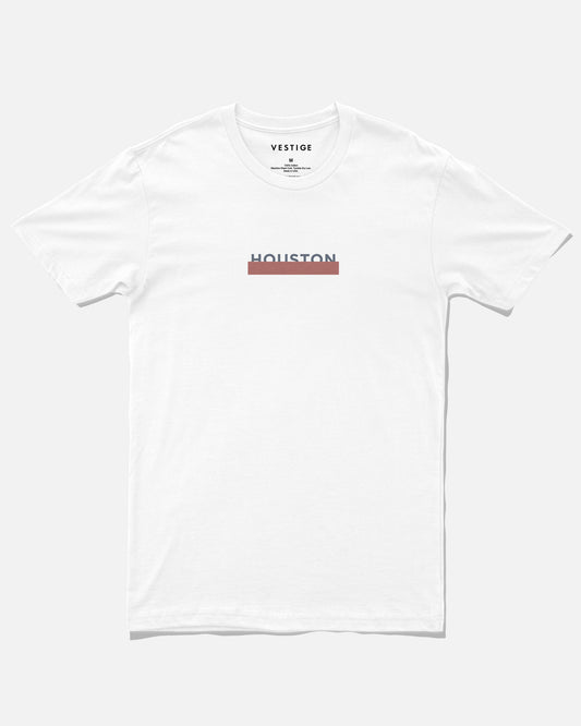 Houston Bar Tee, White