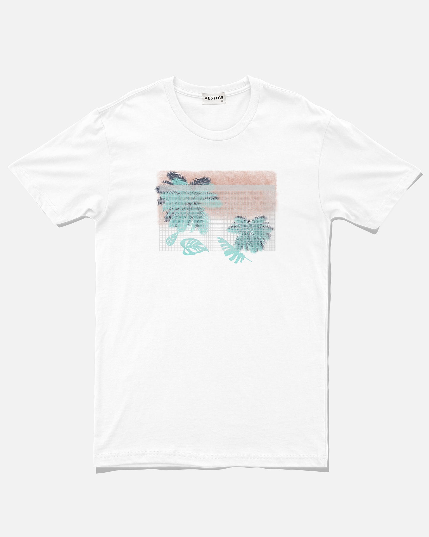 Cell Palm Tee, White
