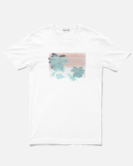 Cell Palm Tee, White