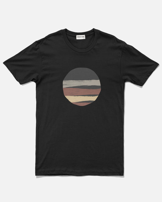 Torn Circle Tee, Black