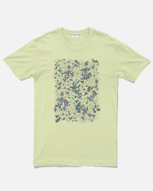 Origami Shapes Tee, Lime