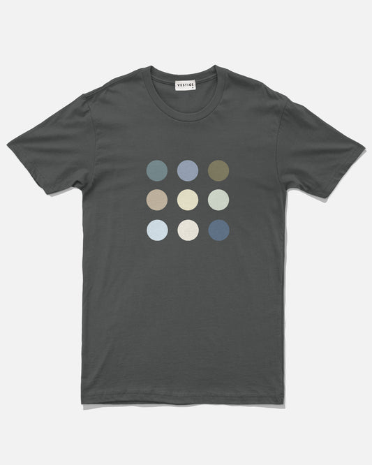 Dot Grid Tee, Charcoal