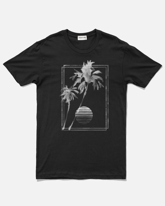 Water Palms T-Shirt, Black