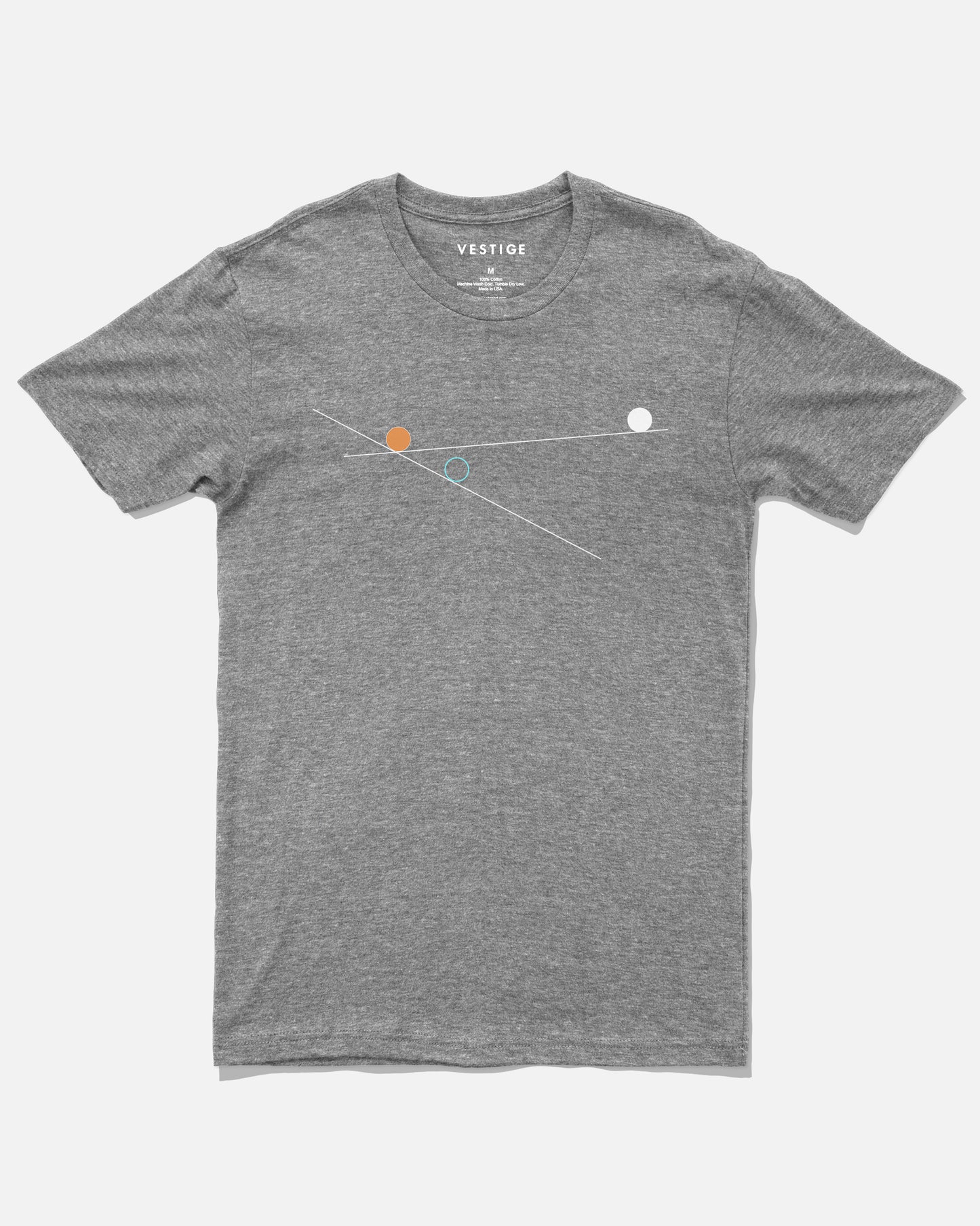 Circles Lines Tee, Grey Tri-Blend