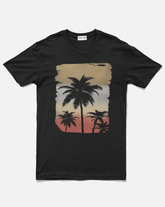 Palm Knock Out Tee, Black