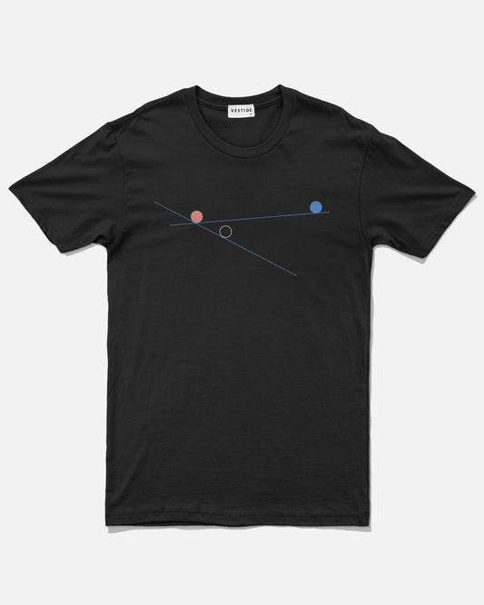 Circles Lines T-Shirt, Black