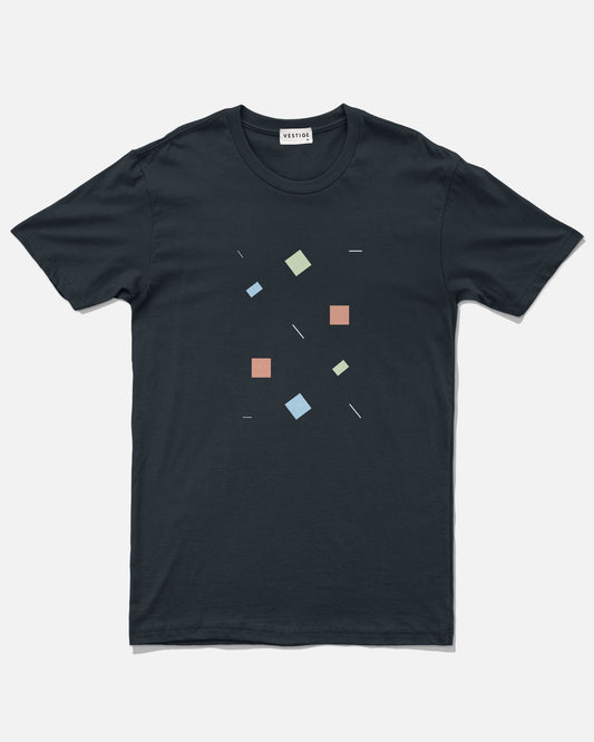 Shape Scatter Tee, Navy