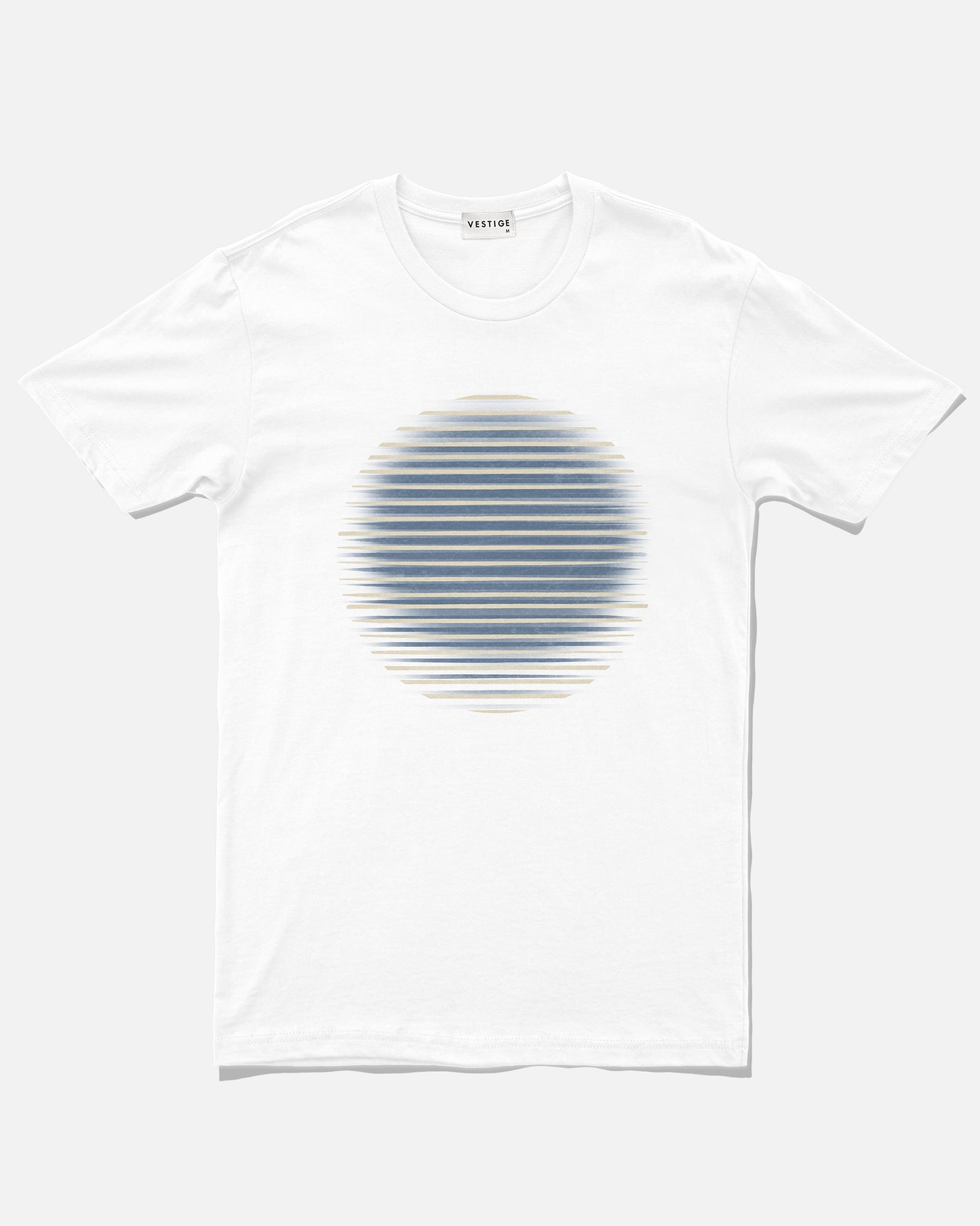 Lined Circle T-Shirt, White