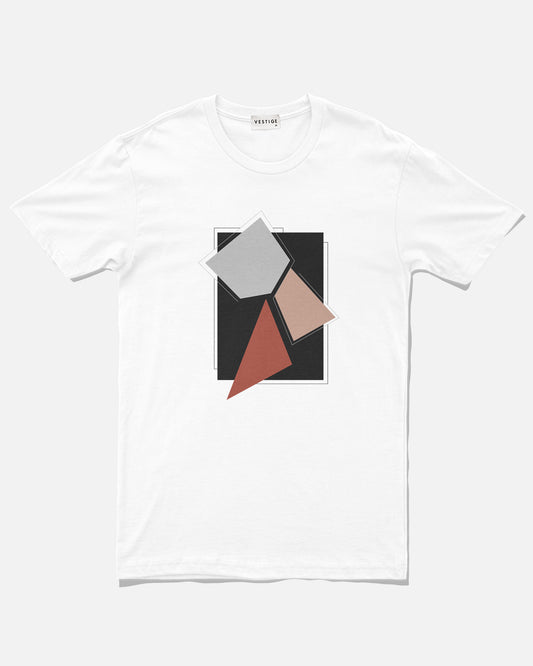 Abstract Harmony Tee, White