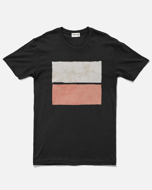 Distressed Bars Tee, Black