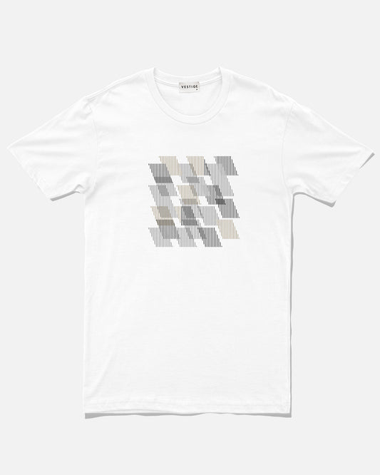 Mesh Square Tee, White