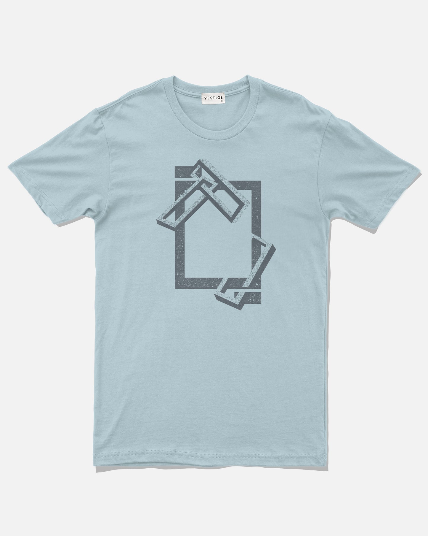 Dimensional Links Tee, Light Blue