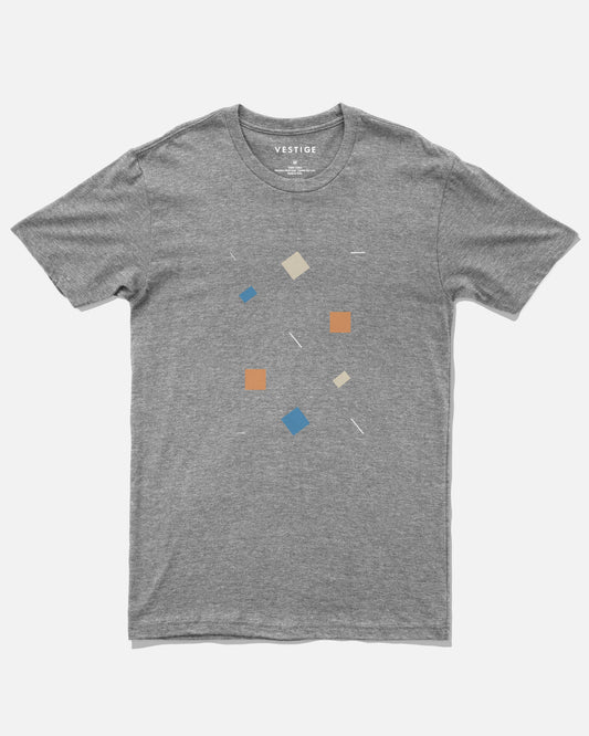 Shape Scatter Tee, Grey Tri-Blend