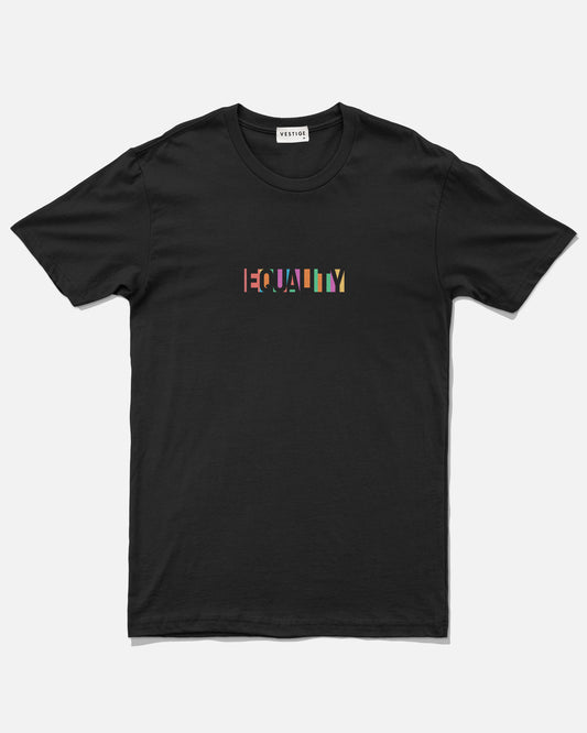 Equality Colored Paper Tee, Black