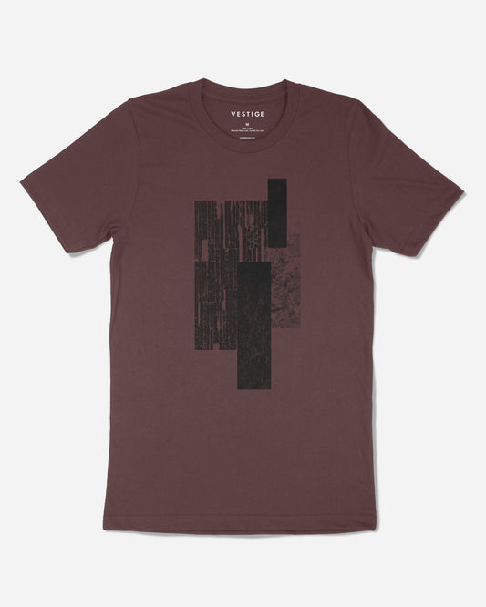 Stamped T-Shirt, Burgundy