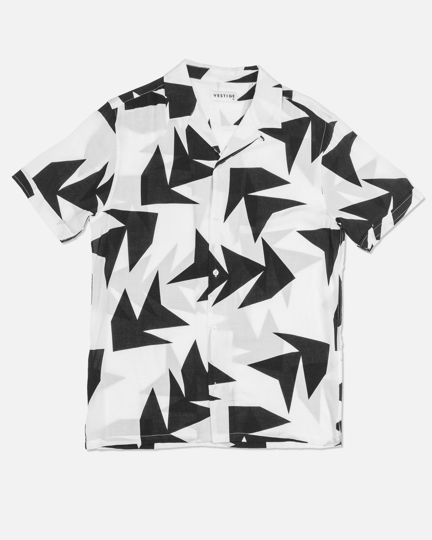 Triangle Jungle Camp Collar Shirt, White