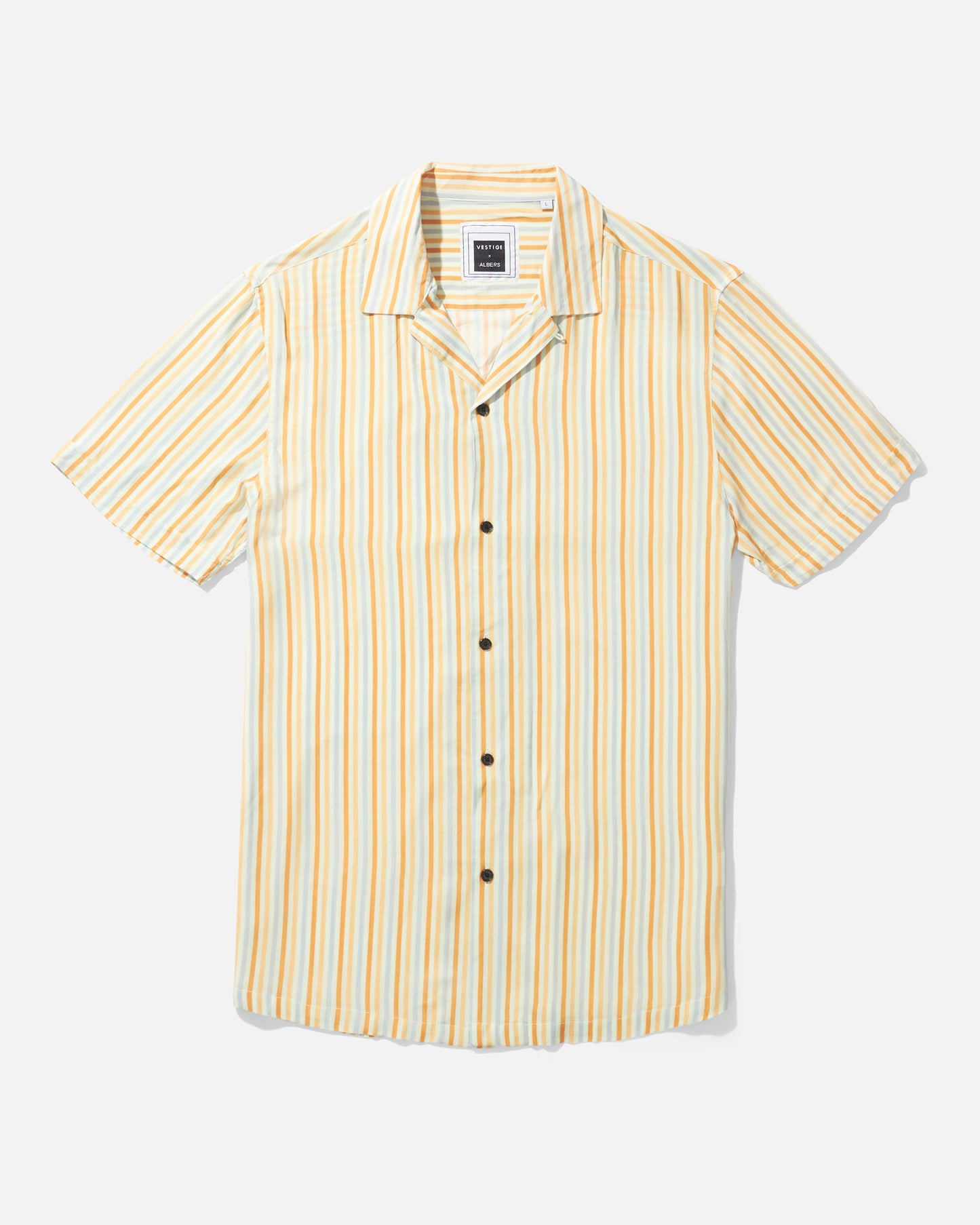 Albers Stripe Camp Shirt, Orange