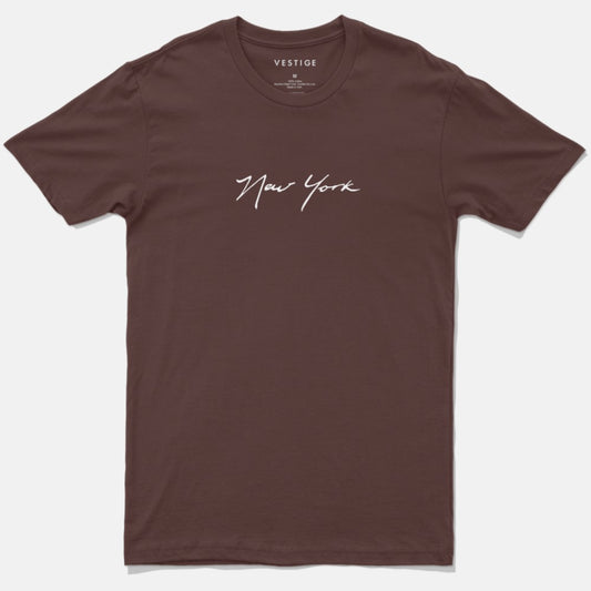 New York Script Tee, Custom