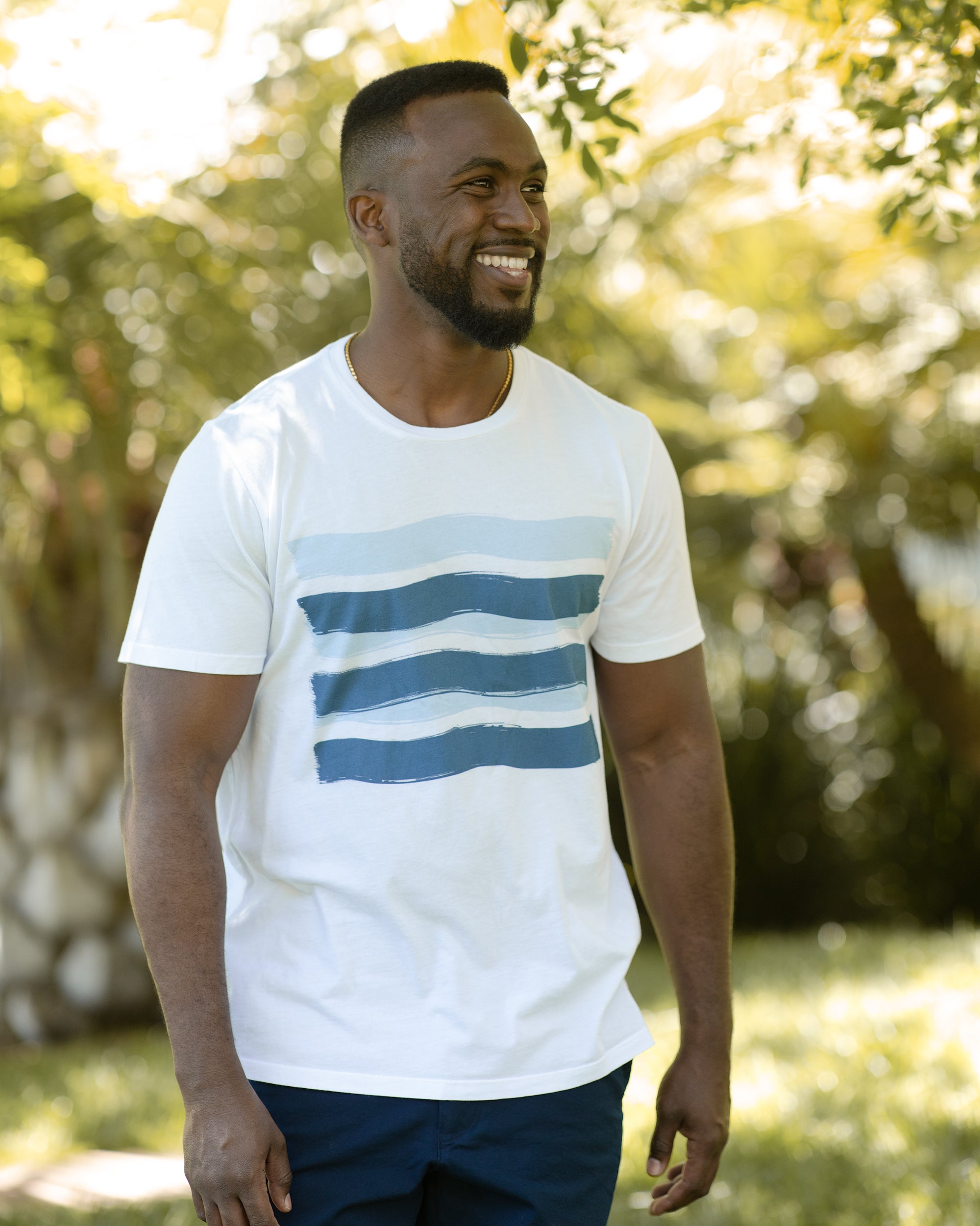 Waves Graphic Tee, White – VESTIGE